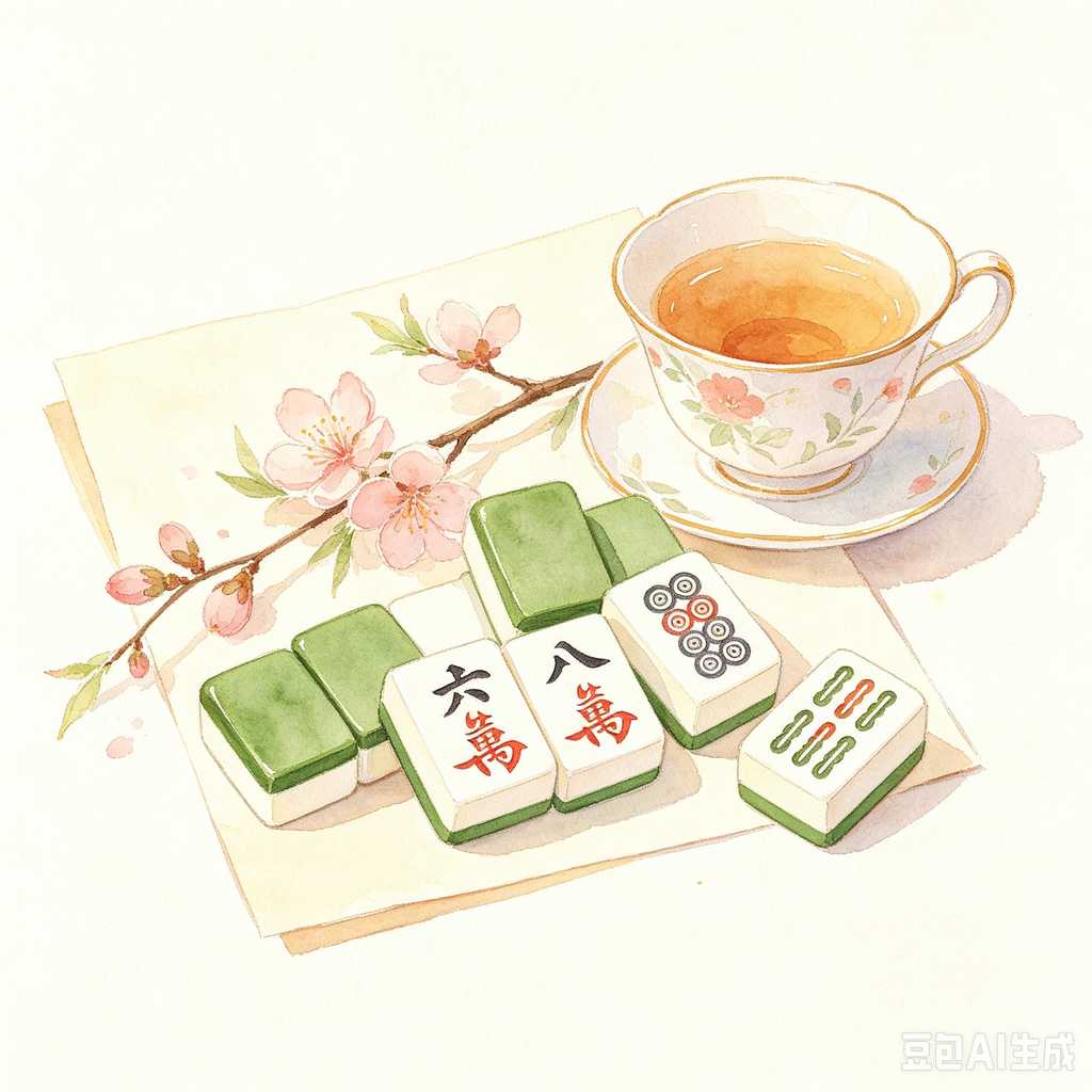 green transparent mahjong tiles